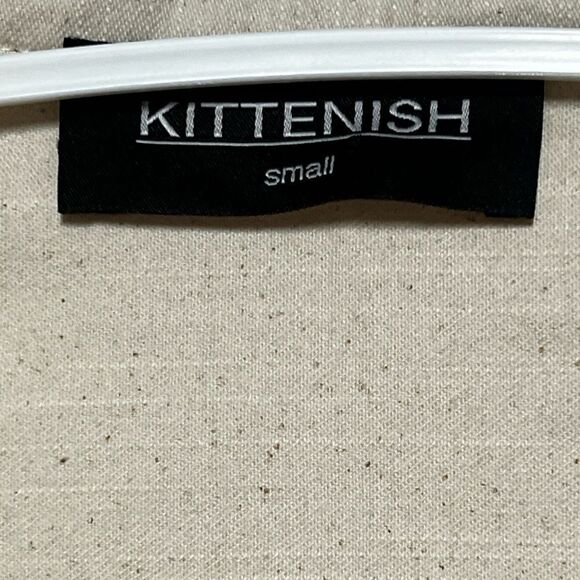 New Unworn Kittenish Cream Cotton Utility Sleeveless Romper Sz S - Picture 10 of 12